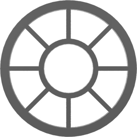 Ekena Millwork Grace Architectural Grade PVC Pierced Ceiling Medallion, Nickel, 26"OD x 9 1/2"ID x 3/4"P CMPP26GRSNI
